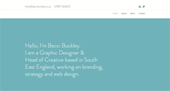 Desktop Screenshot of beccibuckley.co.uk